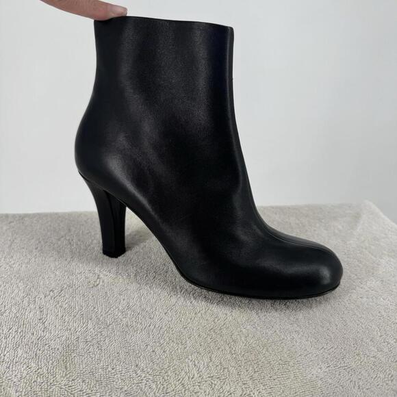 Gucci boots womens 37.5 7.5 black leather nappa steve booties designer luxury - Picture 1 of 13